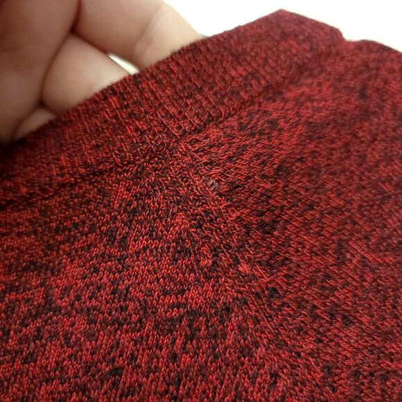 Express Soft Knit Sweater Size Small Short Sleeve Rust Red Heathered Womens - Picture 9 of 10